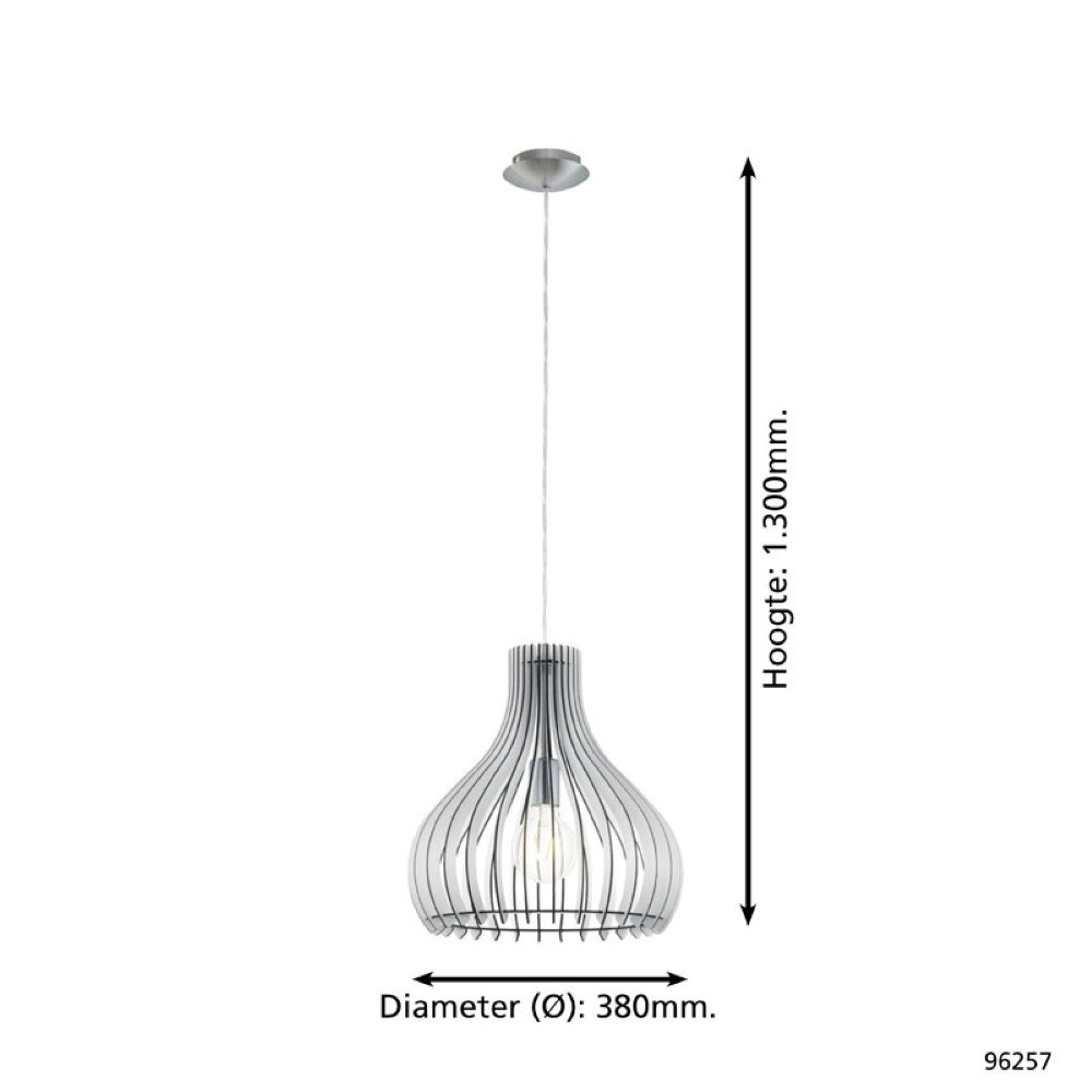 Pendelleuchte Tindori 38 cm weißes holz Eglo 9002759962579