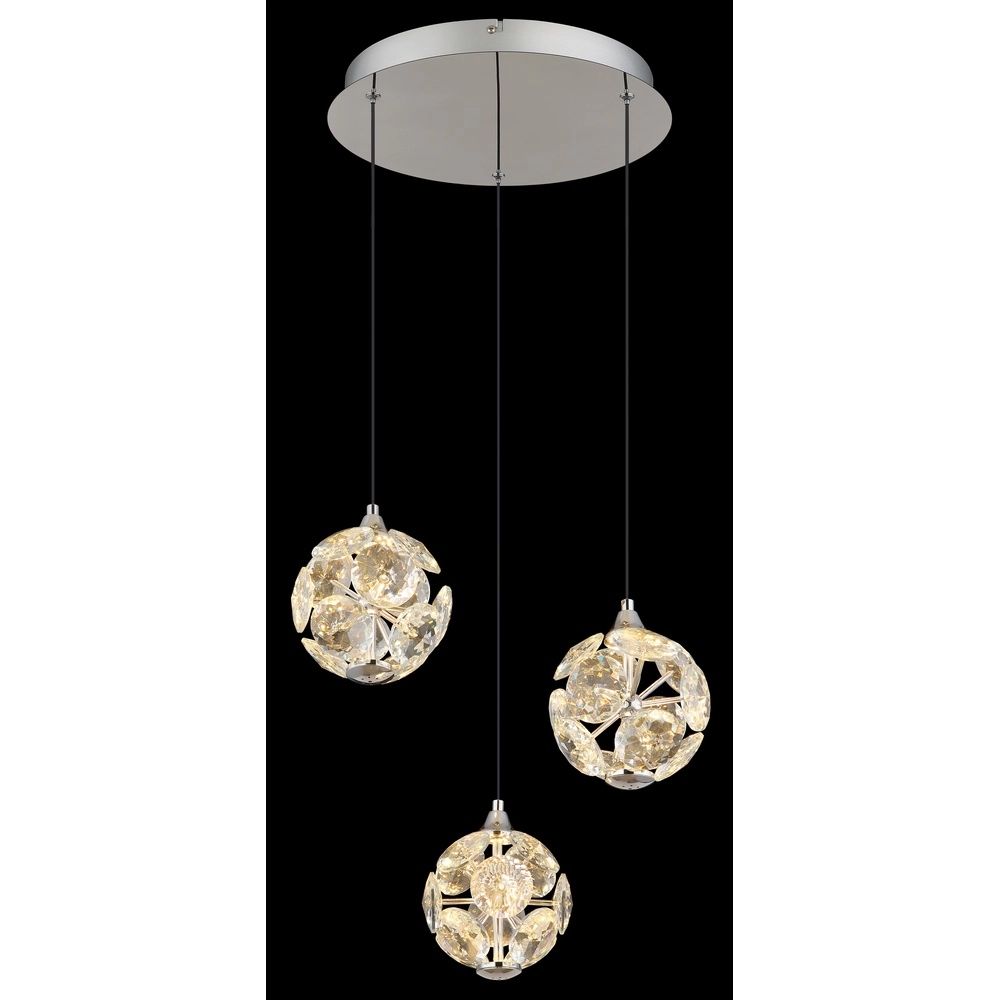 3-Licht Pendellampe Virina Chrom Globo 9007371478255