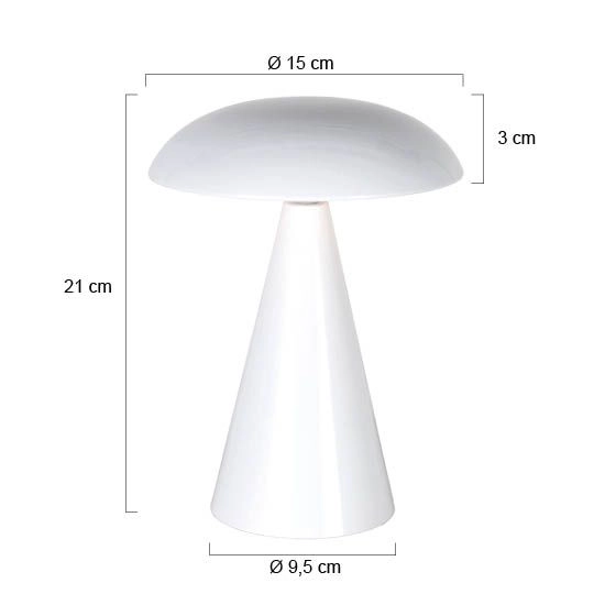 Wiederaufladbare Tischlampe Mush Weiß Steinhauer 8712746188790