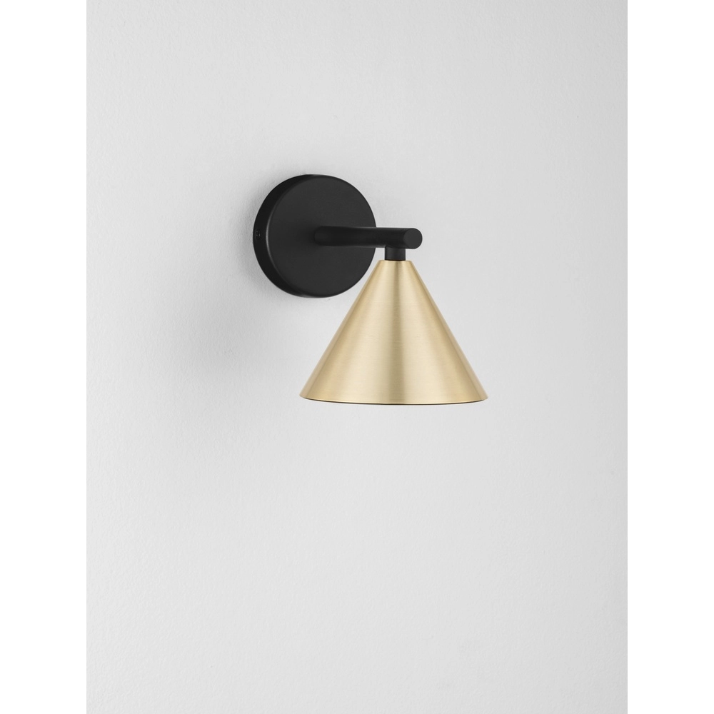 Wandleuchte Conico Single schwarz mit gold Lyora 5212017475374