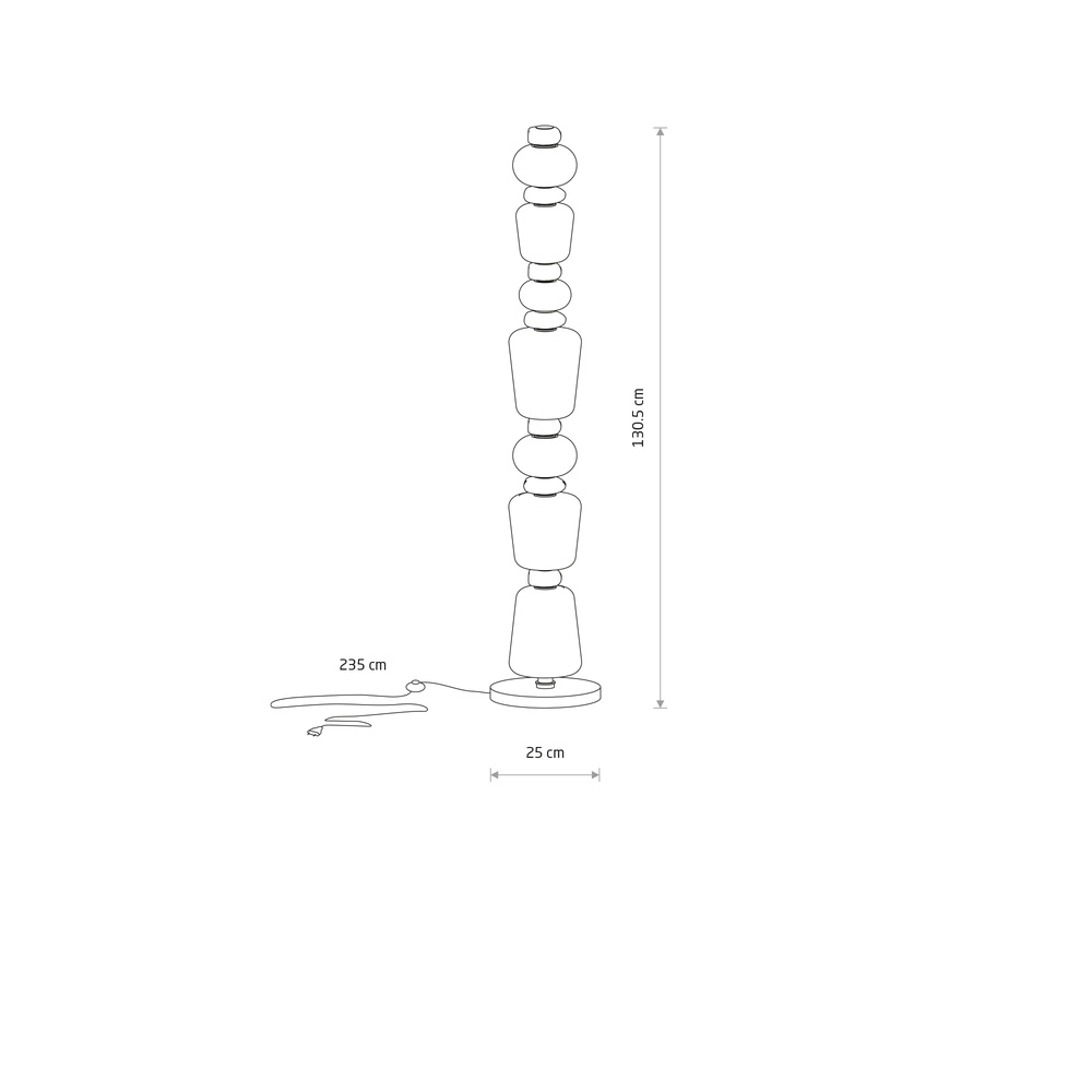 Stehlampe Ceramic Led Keramik und Glas Lyora 5903139117043