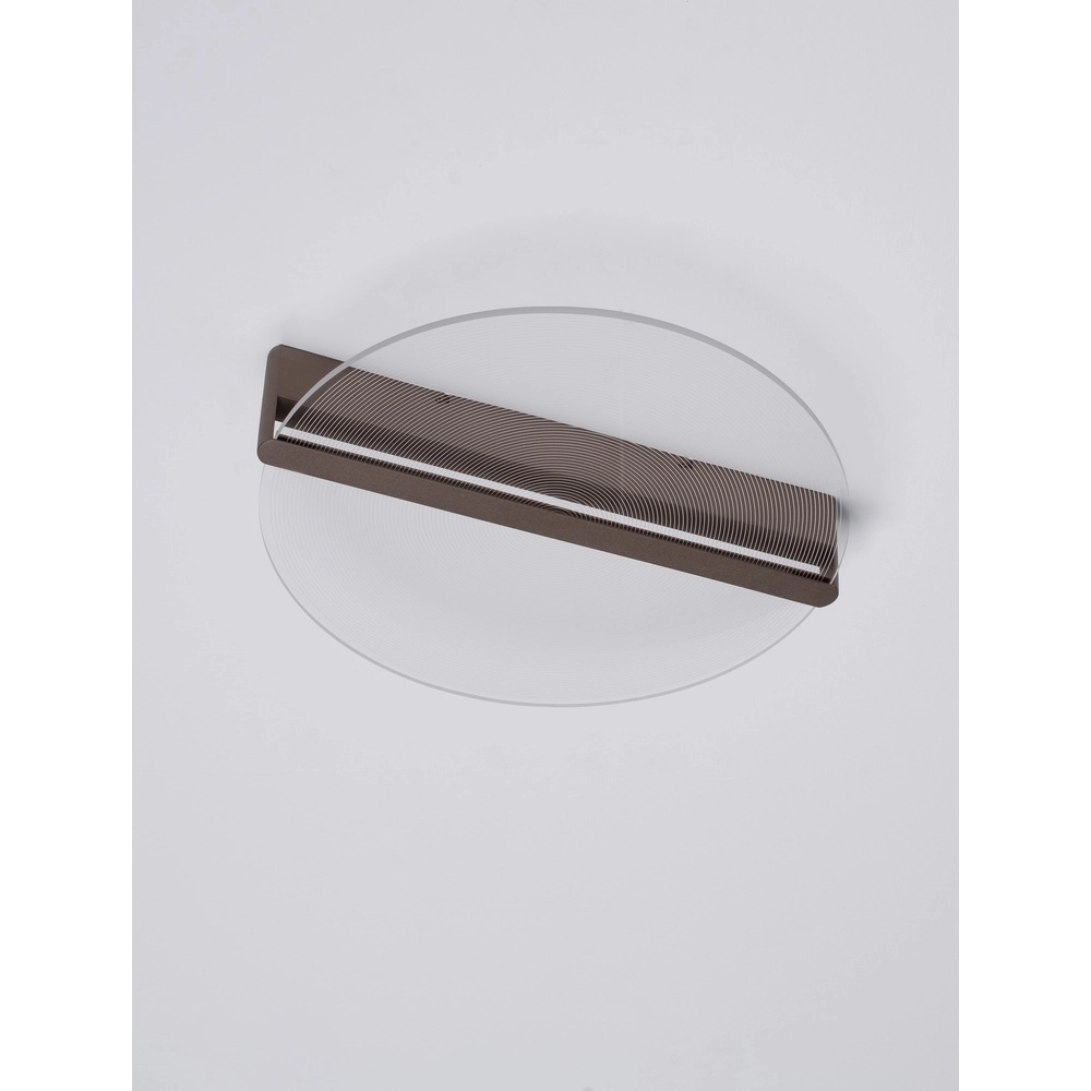 Schlanke Deckenleuchte Noah Ø 56cm kaffeebraun Lyora 5212017439383