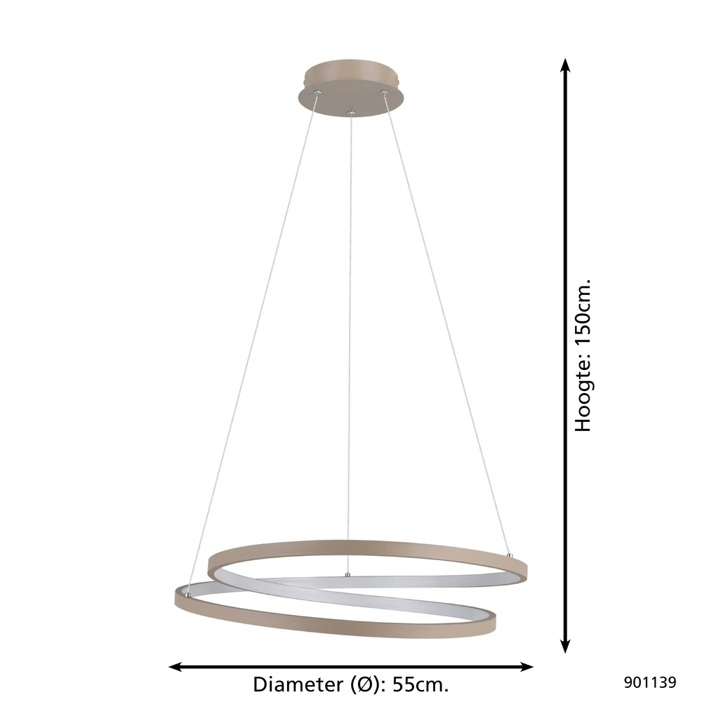 Ø 55 cm LED-Pendellicht Ruotale Sand Eglo 9008606303533