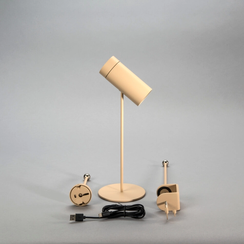 Wiederaufladbare Tischleuchte Multi Sandbraun mit Magnet KonstSmide 7318307844337