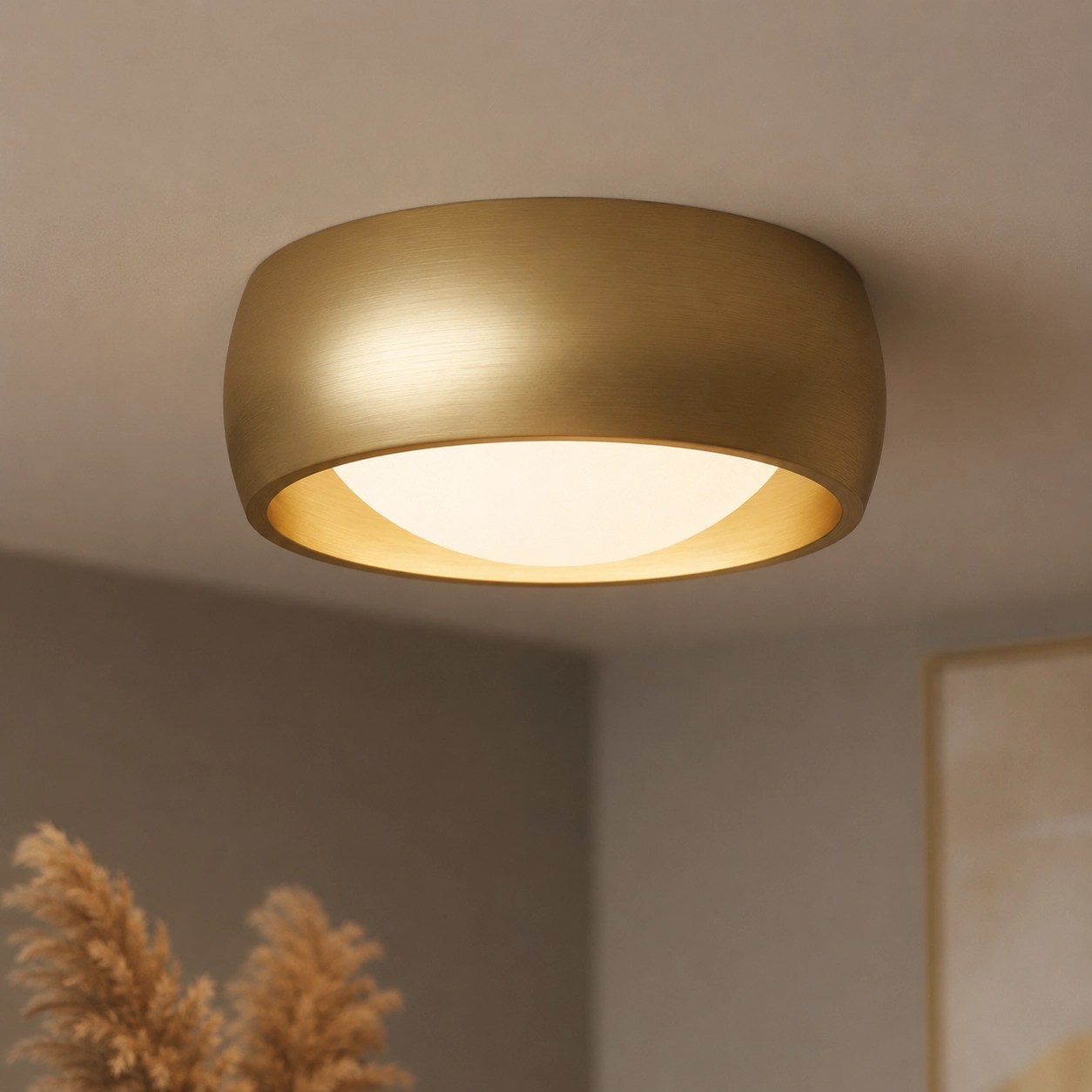 Elegante Deckenlampe Montana Ø15cm – Gebürstetes Gold