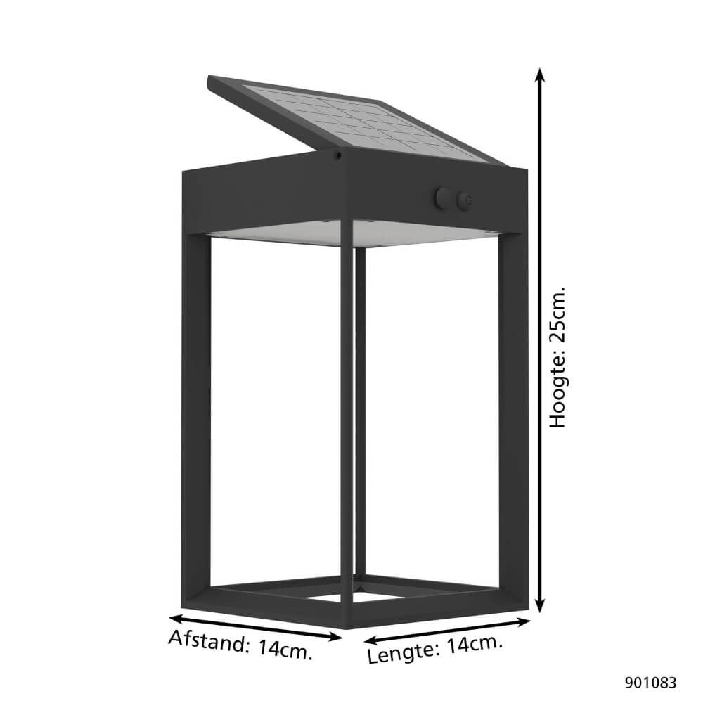 Solar-Wandleuchte Suzzara Schwarz Eglo 9008606297917