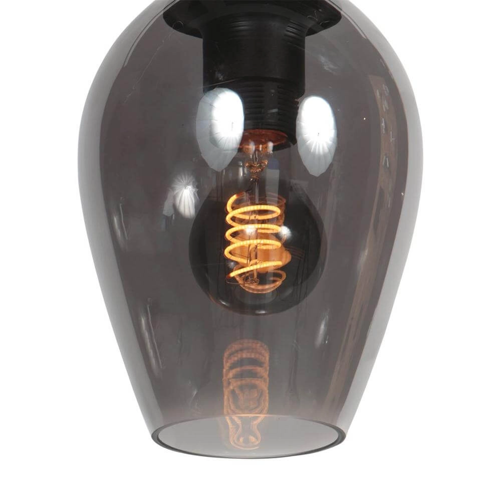 Pendelleuchte HaloSwap mit 1 Rauchglas Ø 15cm Steinhauer 8712746179712