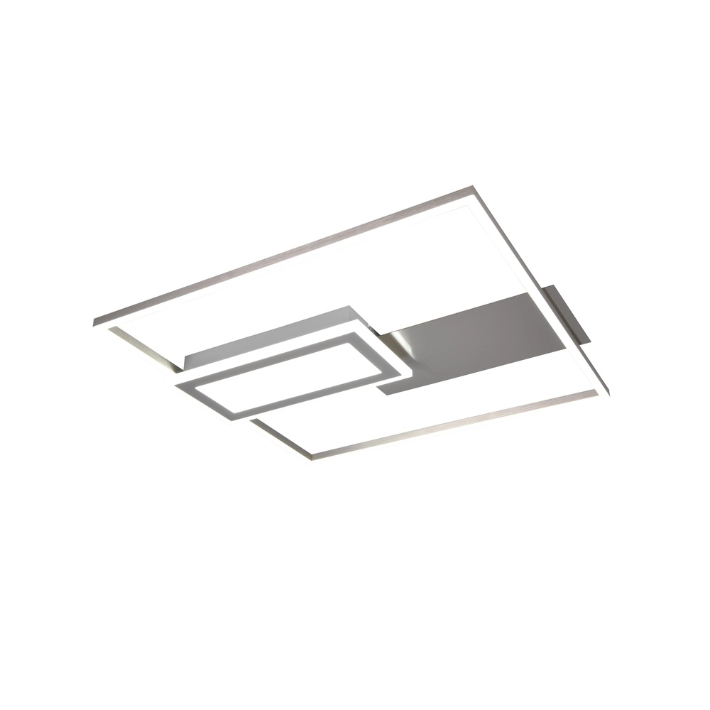Quadratische Deckenleuchte Spiro Nickel 50cm Trio 4017807612462