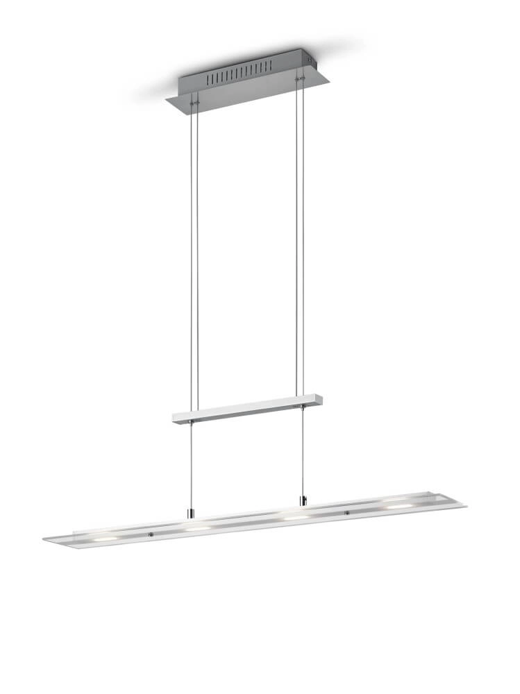 Hängelampe aus Glas Milos Nickel Trio 4017807588262