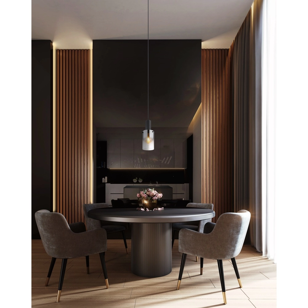Einzelne Pendellampe Florentina Schwarzes Design Globo 9007371449149