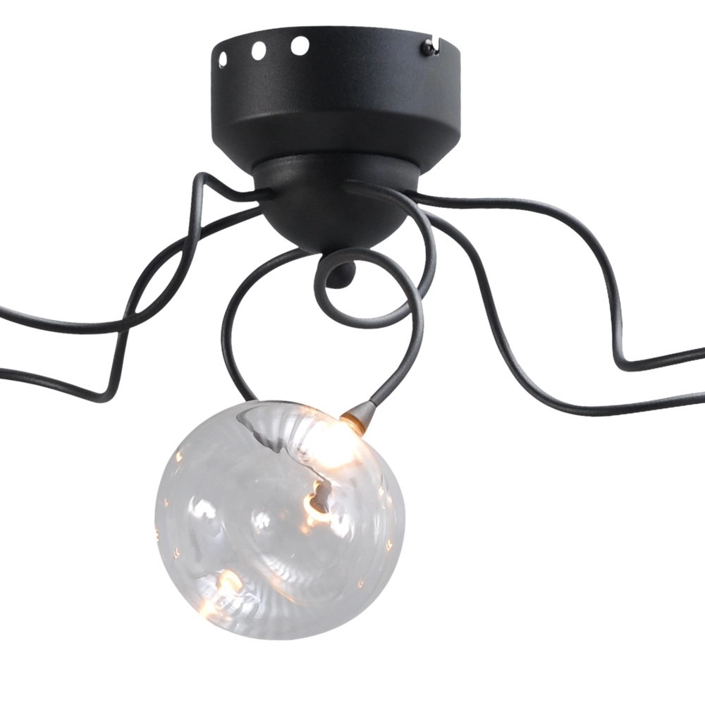 LED-Deckenlampe Gio 5-leichter schwarz Masterlight 8718121182131
