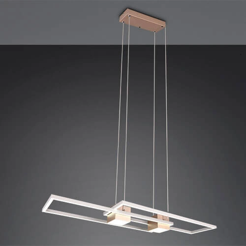 LED-Hängelampe Büro Albany rotes Kupfer Trio 4017807610352