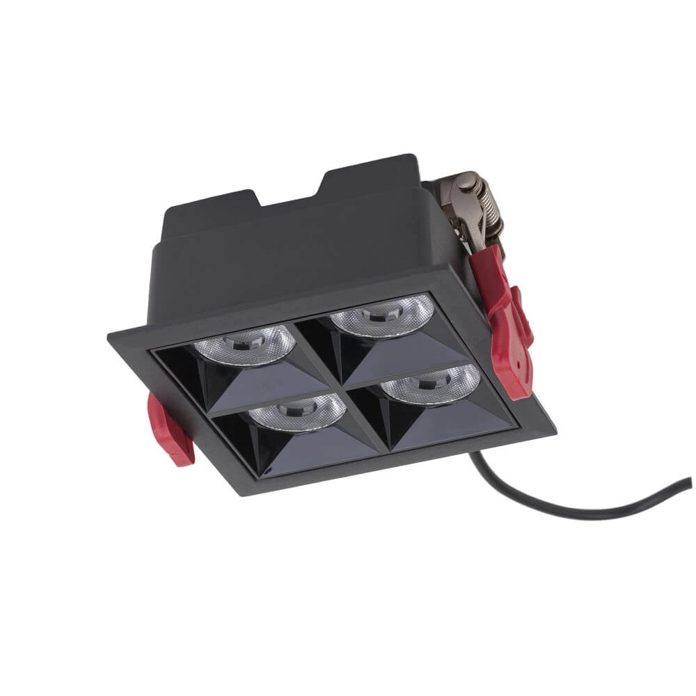Schwarzer Einbaustrahler Midi Led 2x2 LEDs - 3000K Lyora 5903139100618