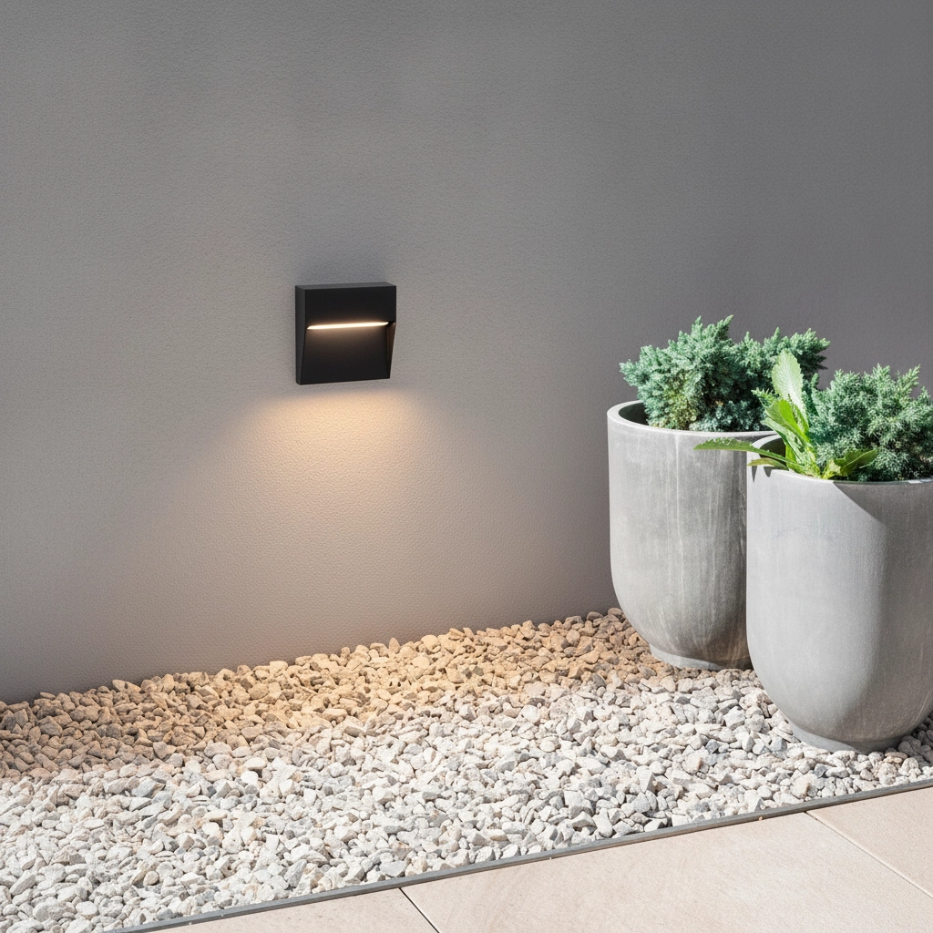 Quadratische Wandleuchte Nectar Design anthrazit