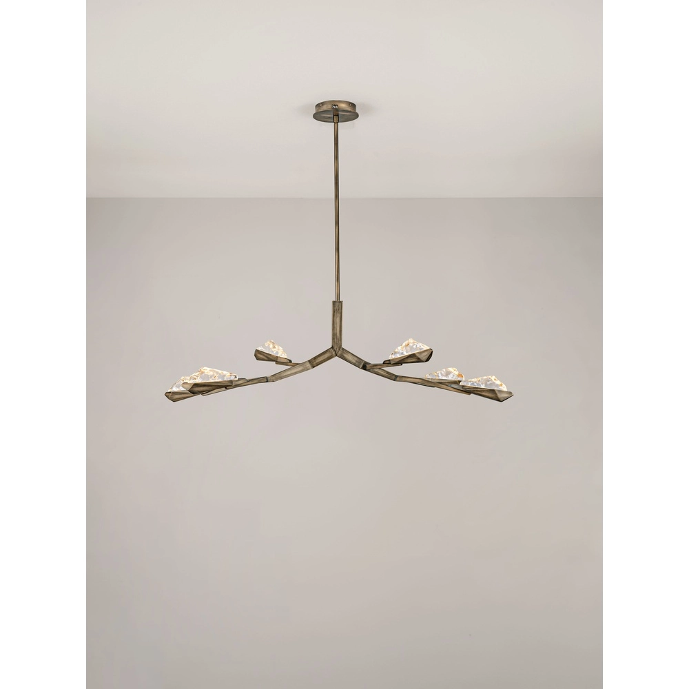 Antike Pendellampe Greta Antikes Messing 137,5 cm Lyora 5212063500334
