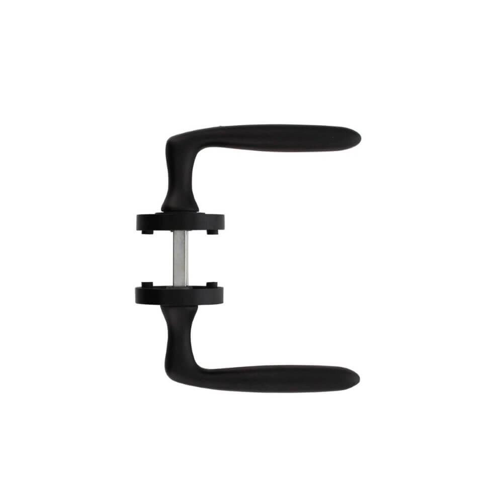 Türklinke Bjorn auf Rosette schwarz Intersteel 8714186470657