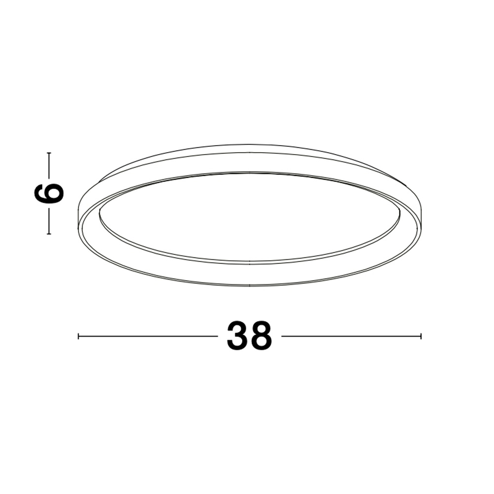 Design-Deckenleuchte Pertino Ø 38cm schwarz Lyora 5212017445971