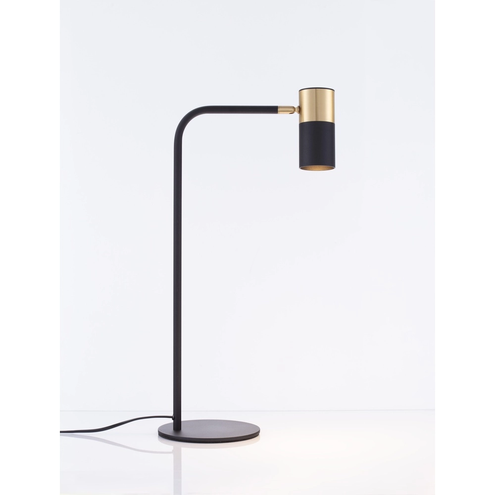 Tischlampe Pongo schwarz mit gold Lyora 5212017441782