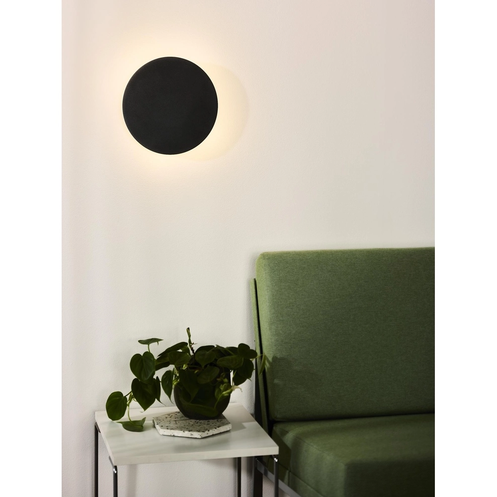Design-Wandlampe Eklyps Led Ø 25 cm schwarz Lucide 5411212460691
