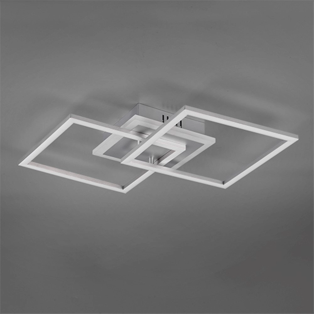 Quadratische Deckenleuchte Venida 57cm grau Trio 4017807451092