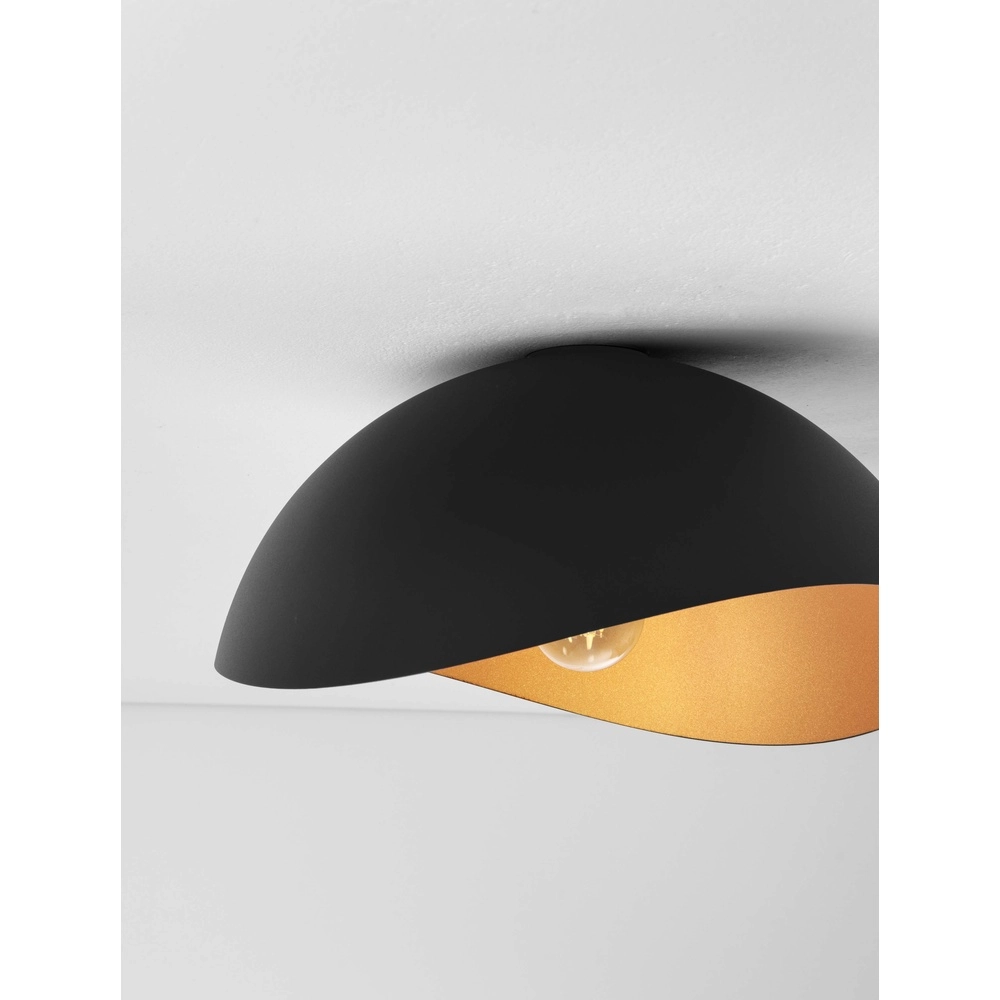 Deckenlampe Opsi schwarz mit gold Ø 40cm Lyora 5212017458025