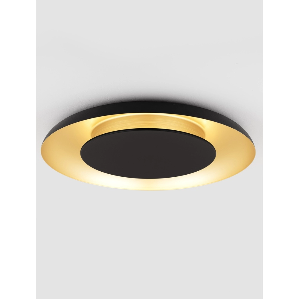 Design-Deckenleuchte Epos Ø 60cm schwarz mit gold
