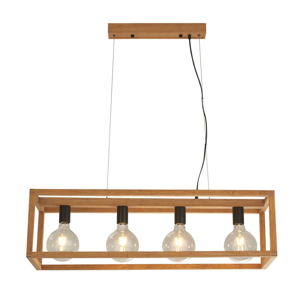 Hängelampe Esszimmer Square Holz