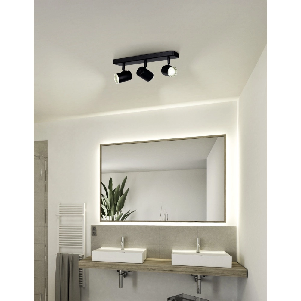 Aufputz-Spot Consuma 1 3-flammig gerade schwarz Eglo 9008606355945