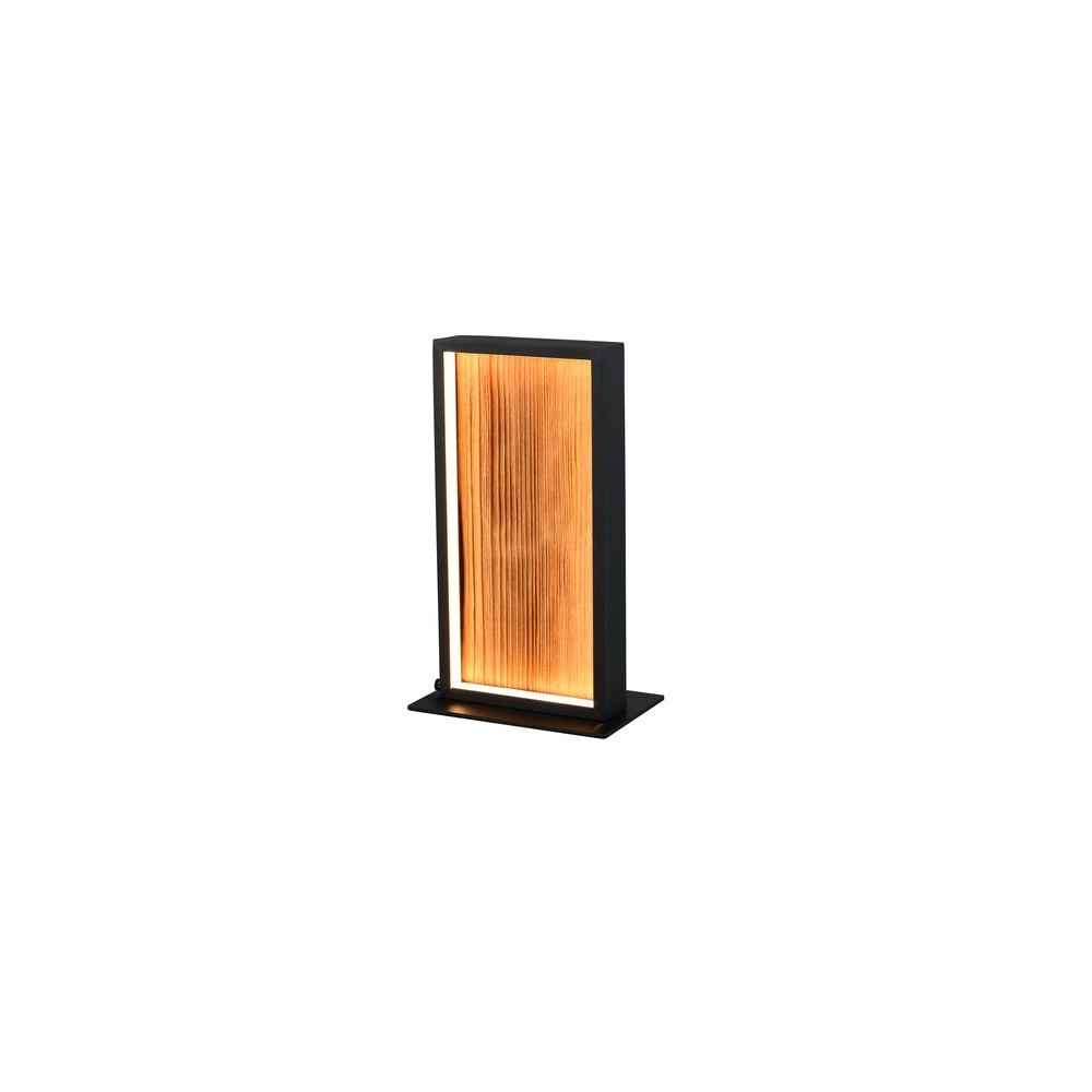 Design-Tischleuchte Kalea schwarz mit Holz Trio 4017807661484