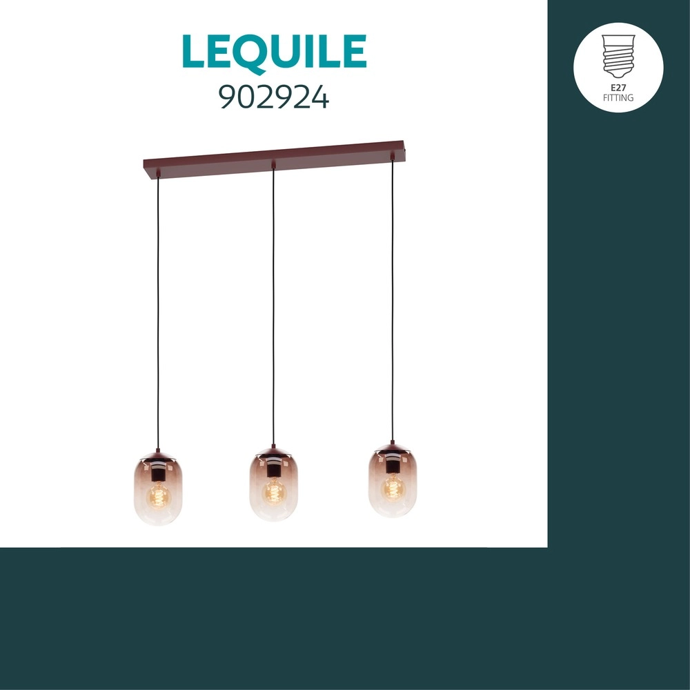 Design-Pendellampe Lequile 3-Licht