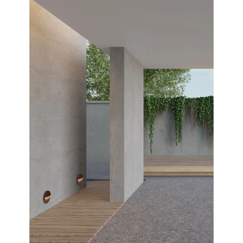 Runde Wandleuchte Rodix Rostbraun Lyora 5212017478917