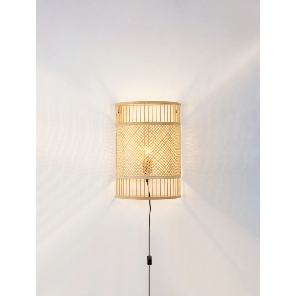 Wandleuchte aus Bambus Pale mit Kabel Lyora 5212017465580