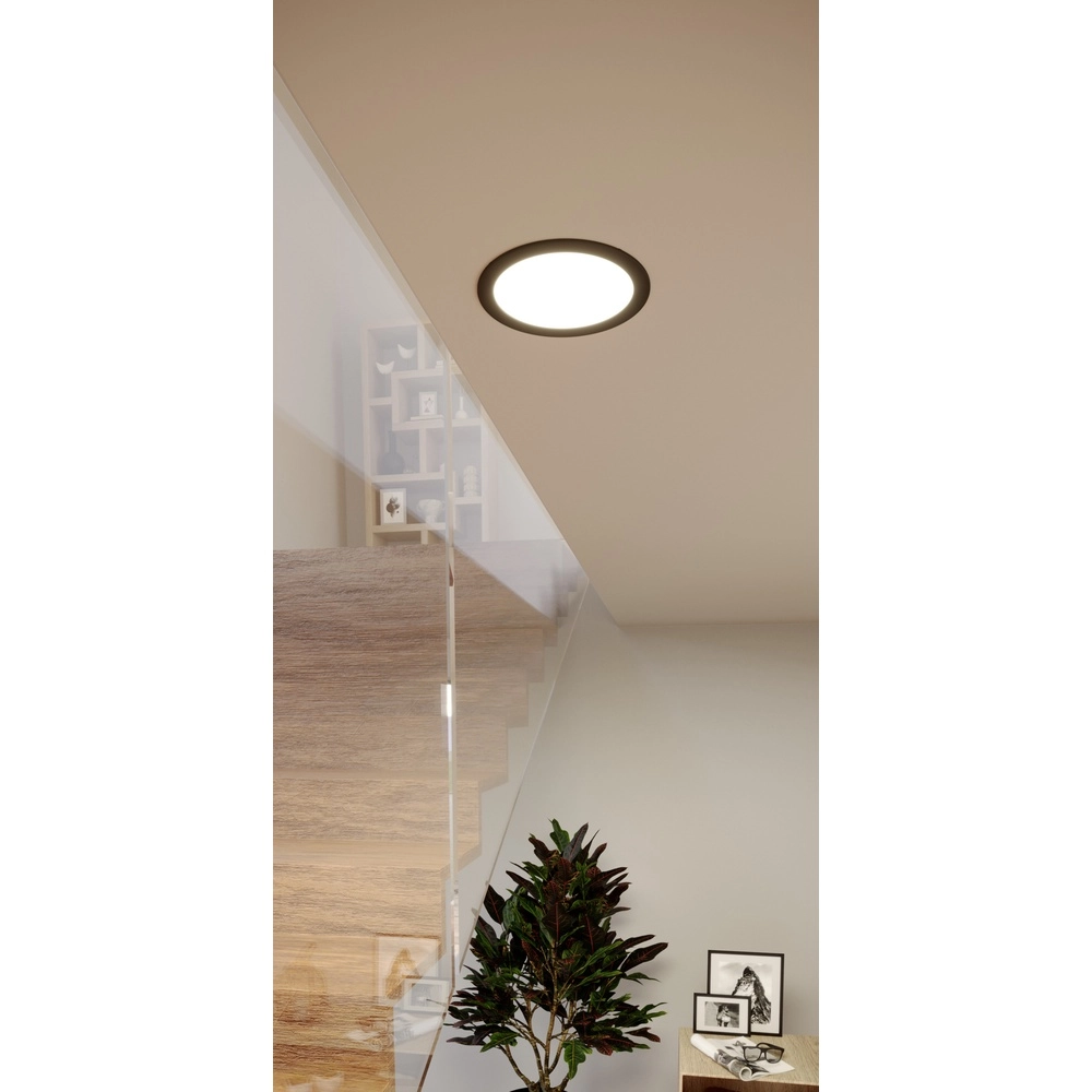 IP44-Einbaulampe Fueva 6-Z Zigbee – schwarz – Ø 16,8 cm Eglo 9008606330980