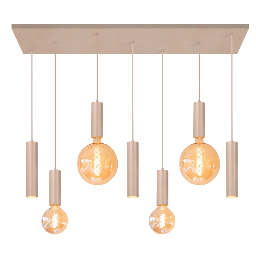 Design-Pendelleuchte Locarno 7-hell sandbraun