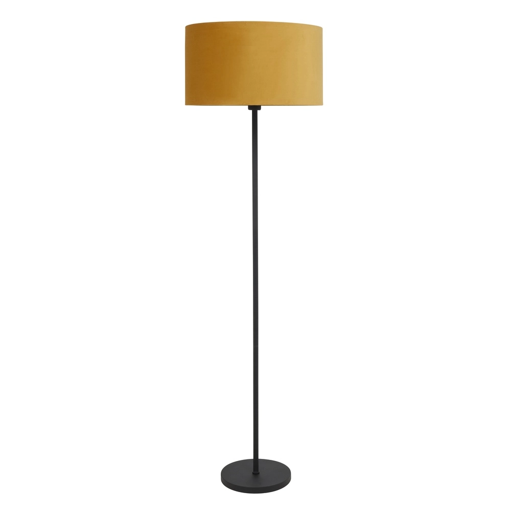 Stehlampe Project schwarz mit gelbem Schirm Ø 45cm