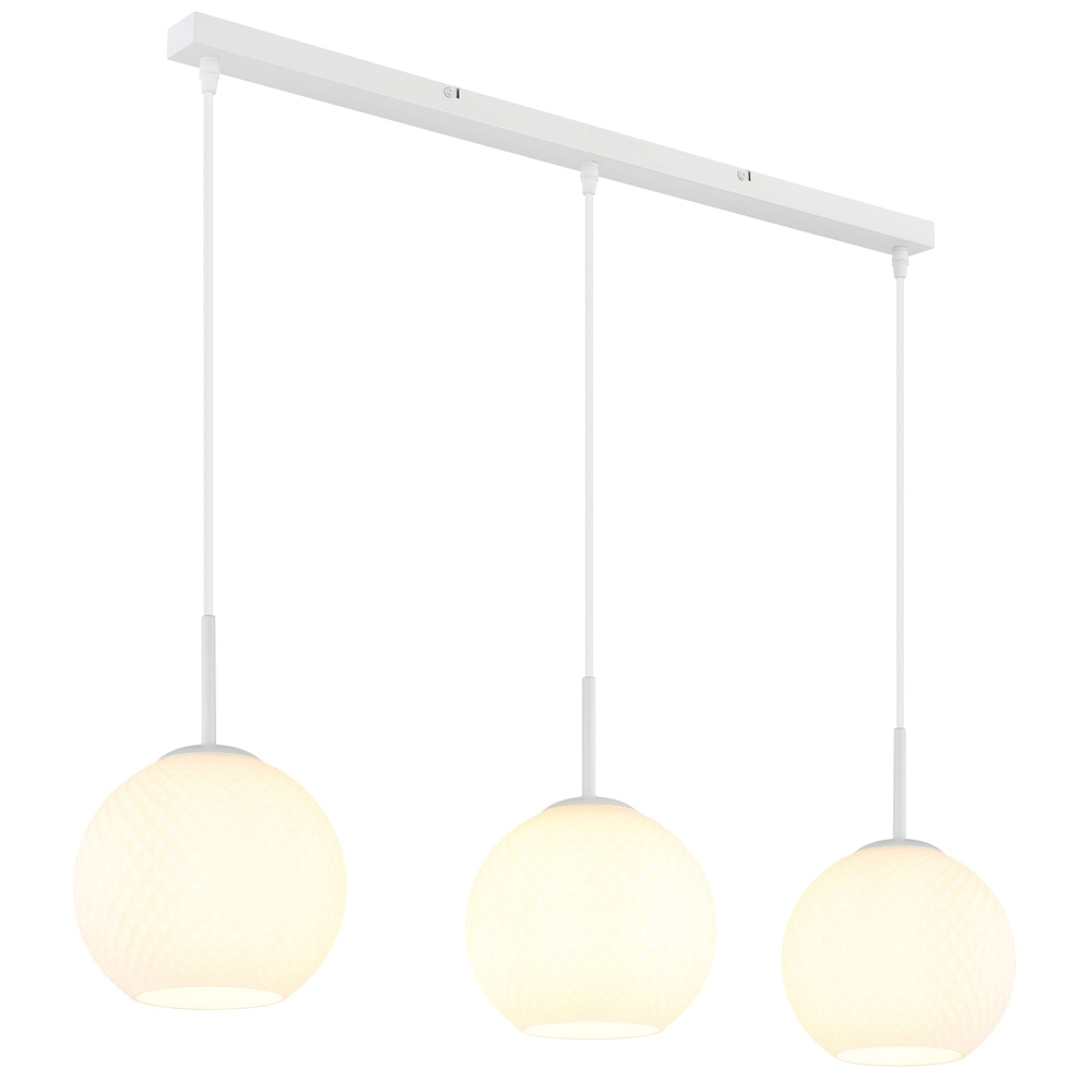 3-Licht Pendellampe Andre Weiß