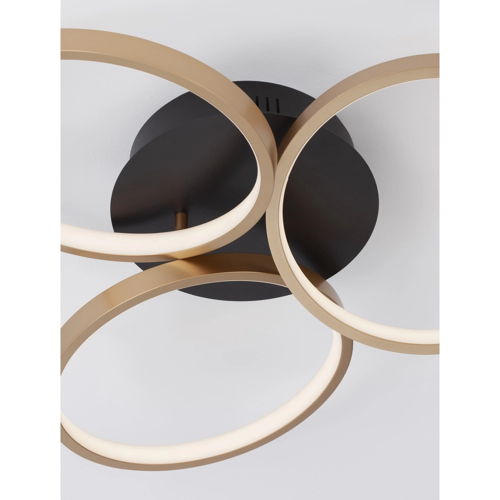 Design-Deckenleuchte Elize schwarz mit gold Ø 55cm Lyora 5212017433138