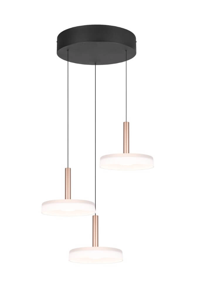 3-flammige LED-Hängelampe Celeste weißes Glas