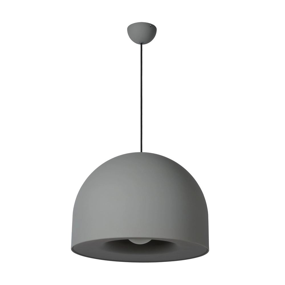 Moderne graue Beton-Pendellampe Akron Ø 50cm - 1x E27 Premium by Lucide 5411212202109