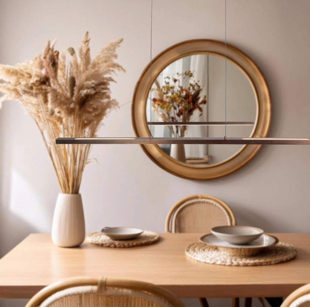 Moderne Pendellampe Bande 150 cm Bronze Steinhauer 8712746180954