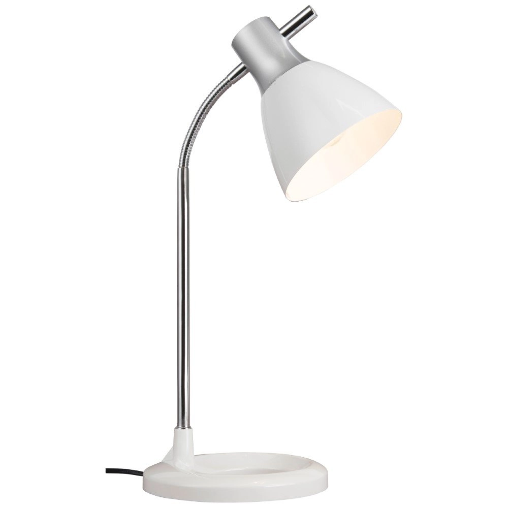 Schreibtischlampe Jan silber mit weiß Brilliant 4004353121609