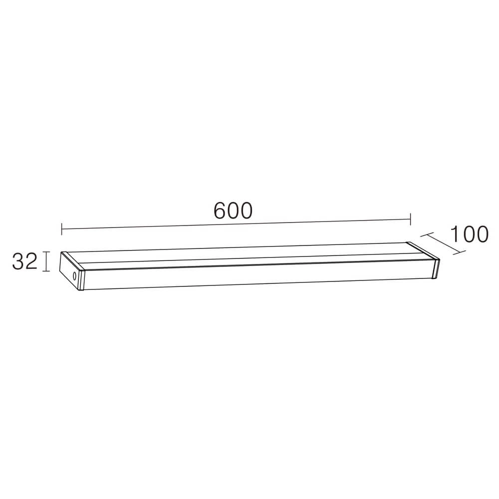 LED-Wandleuchte Wollas 30cm - 12 Watt - schwarz Lyora 4255805301449
