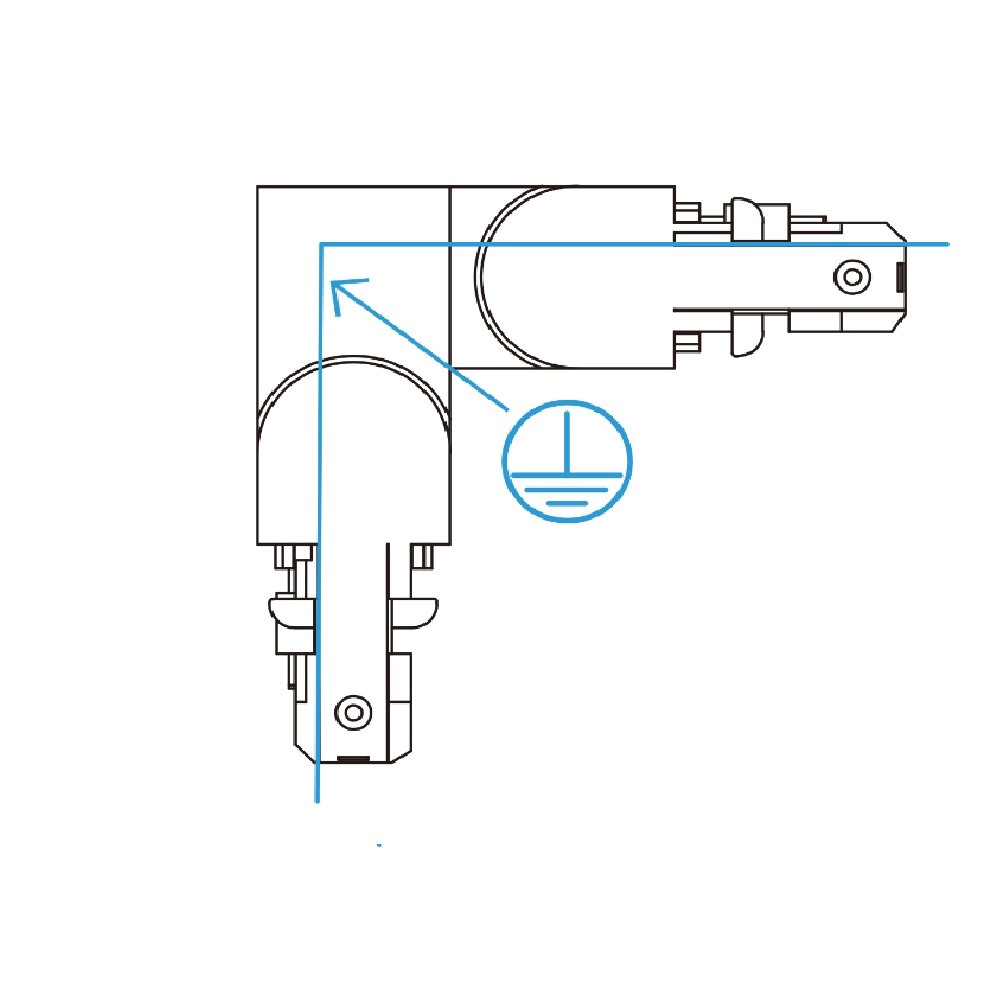 3 Phasen L-Connector 1 Erde draußen weiß SLV 4024163200042