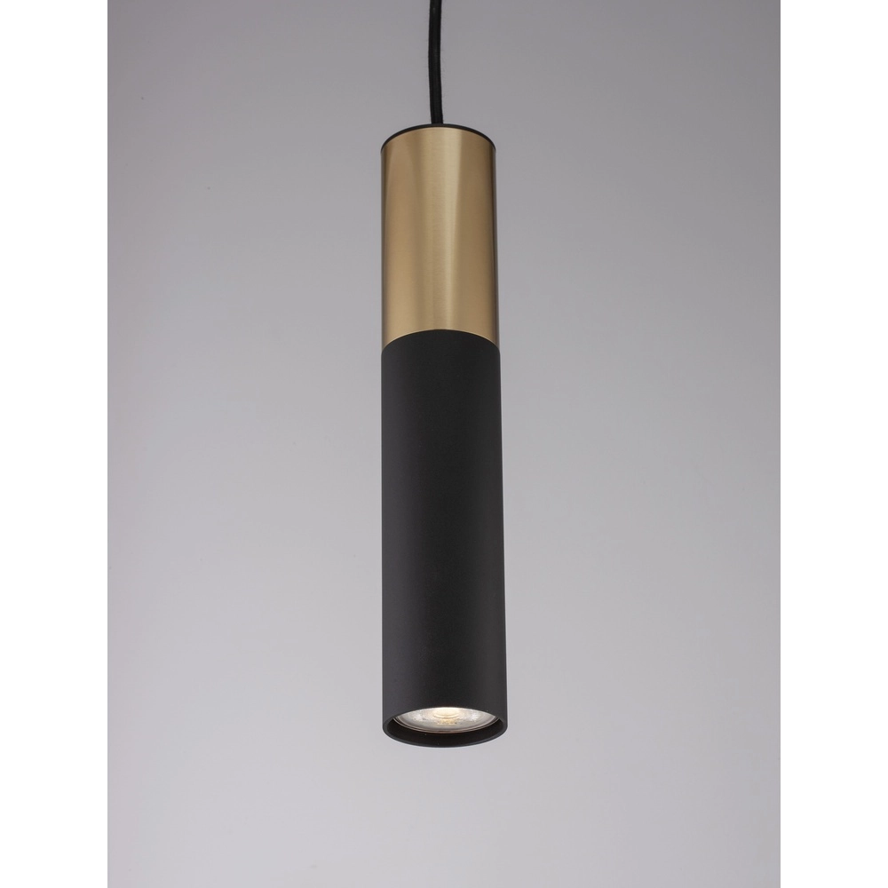 Pendelleuchte Pongo M Single 30cm gold mit schwarz Lyora 5212017430342