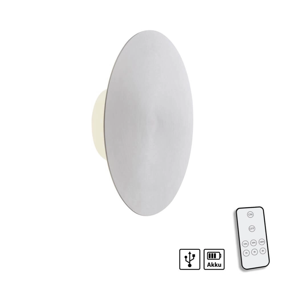Design-Wandleuchte Akku Puntua Ø 25cm Aluminium Paul Neuhaus 4012248372531