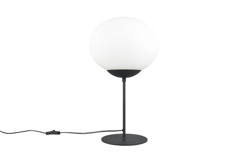 Tischlampe Fomento Ø 30cm - schwarz mit weißem Glas Trio 4017807616163