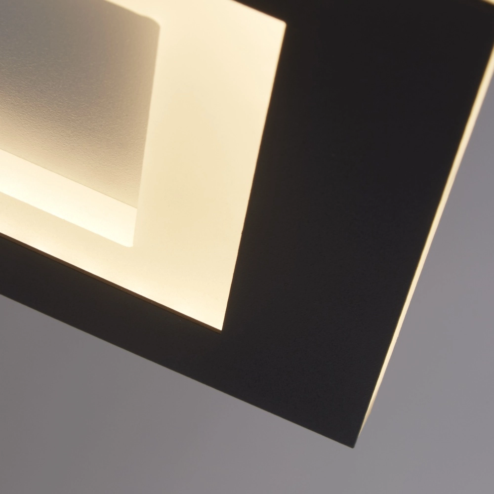Deckenleuchte Squary Quadrat 39cm Schwarz Searchlight 5053423307763