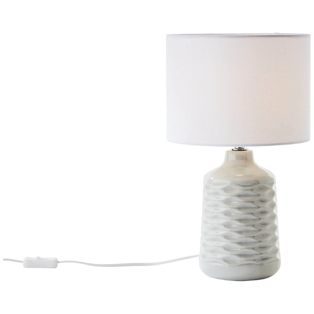 Tischlampe Ilysa grau mit weiß Brilliant 4004353412400