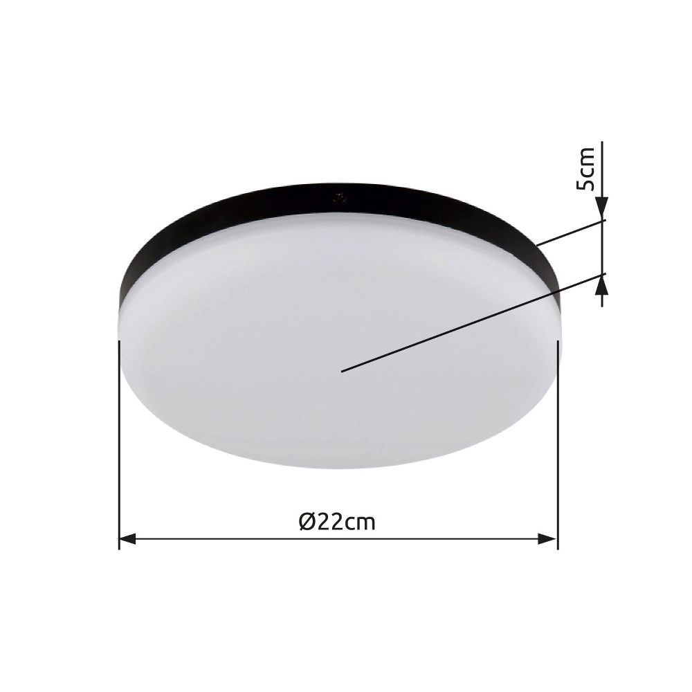 Deckenlicht Matthew Design schwarz Ø 22cm Globo 9007371447947