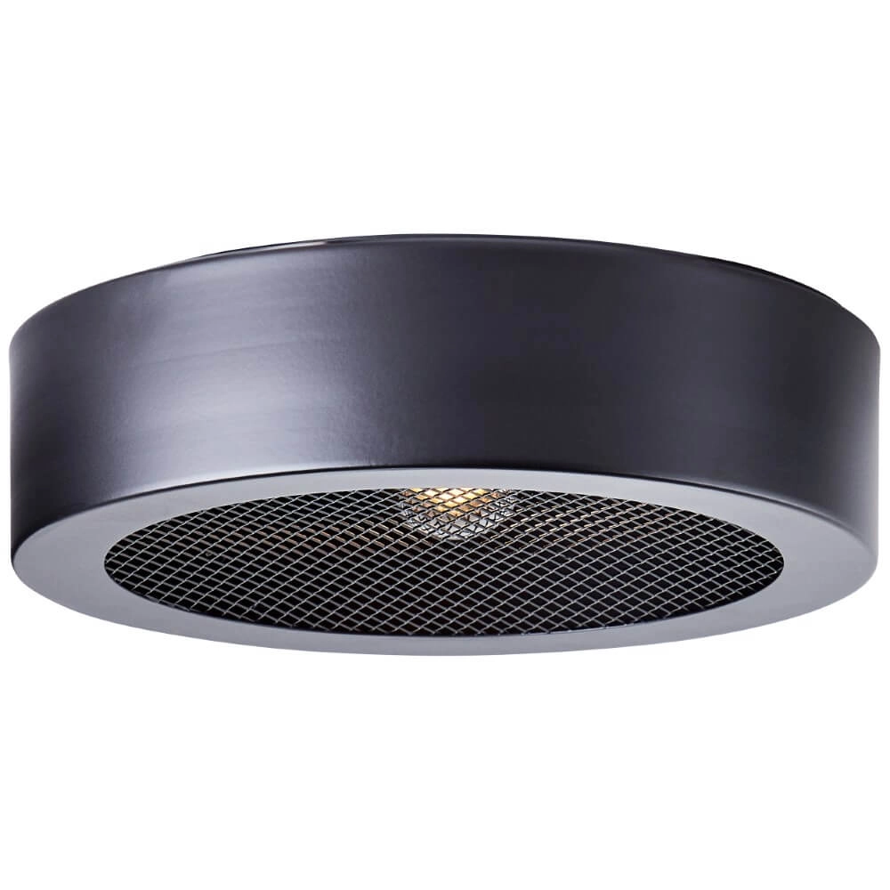 Schwarze Deckenlampe Sandros Ø 23cm mit Netz